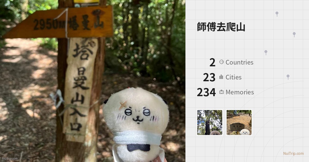 NuiTrip 師傅去爬山's Travel Map