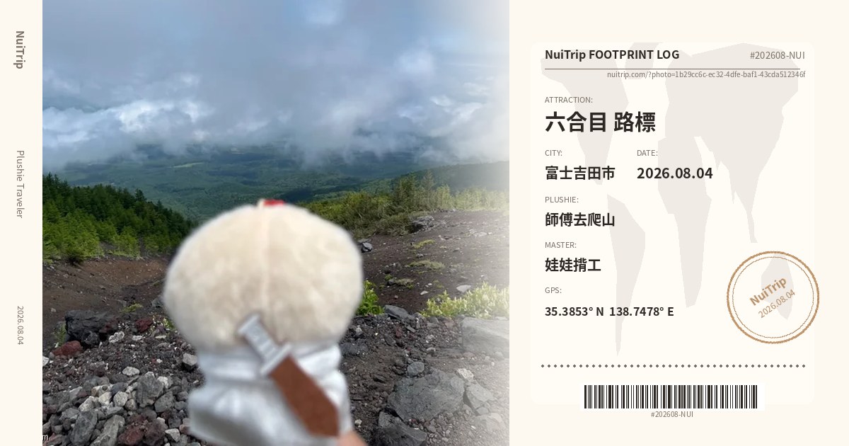 NuiTrip 師傅去爬山 in 六合目 路標, 富士吉田市