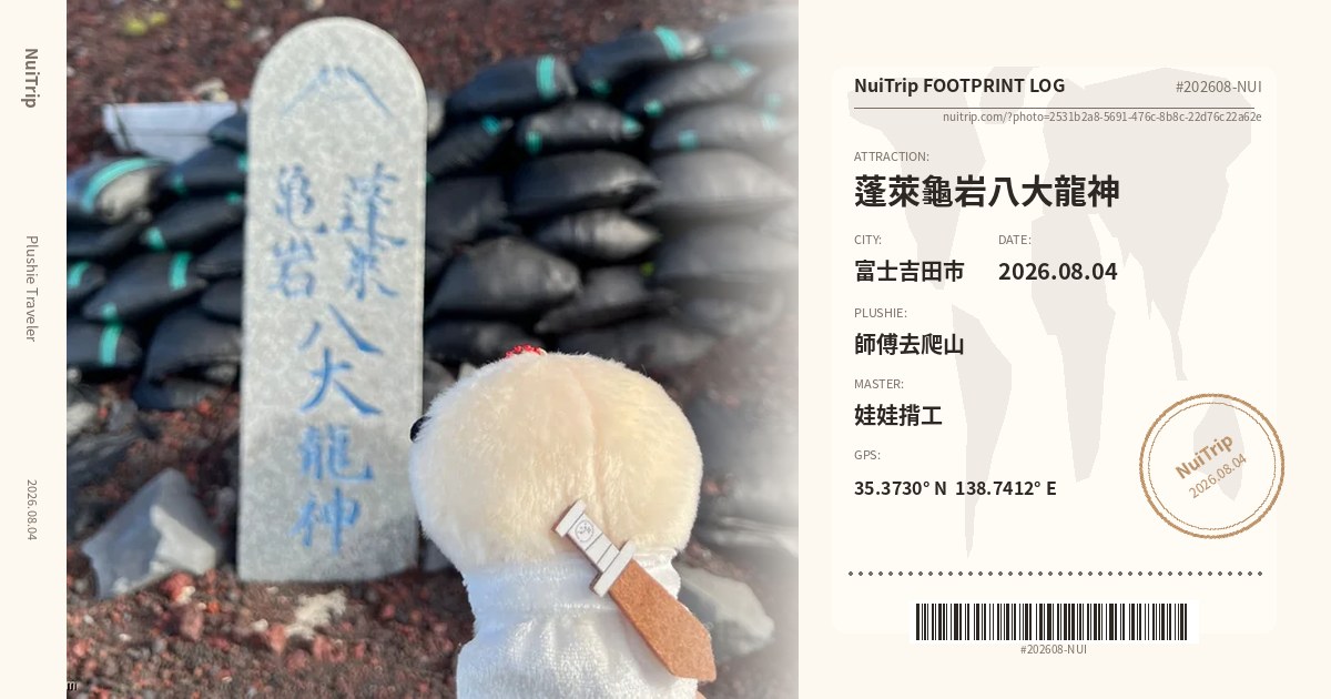 NuiTrip 師傅去爬山 in 蓬萊龜岩八大龍神, 富士吉田市